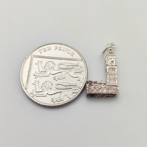 Vintage 925 Sterling Silver Big Ben Charm CA19-9