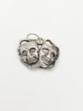Vintage 925 Sterling Silver Tragedy Mask Charm CA16-39