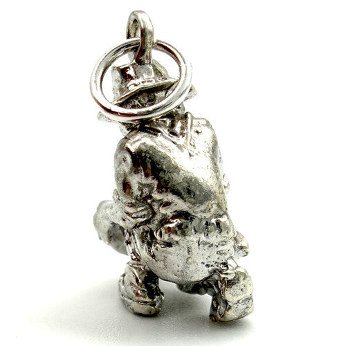Vintage 925 Sterling Silver Gold Prospector Charm CA27-58