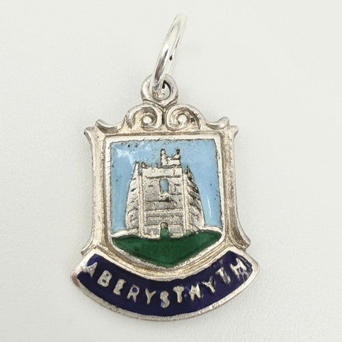 Vintage 925 Sterling Silver Aberystwyth Travel Charm CA25-13