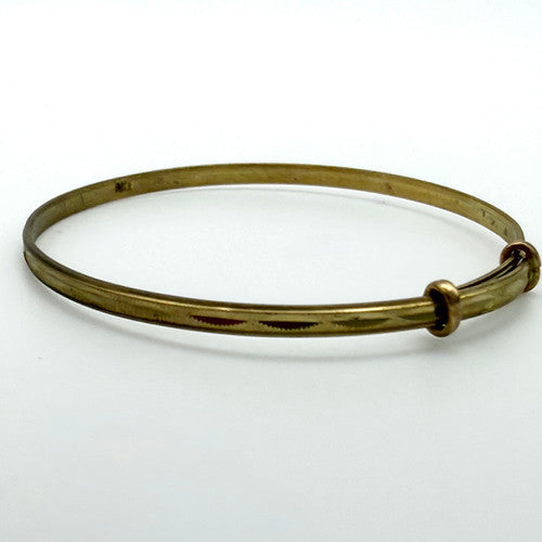 Vintage 9ct Yellow Gold Baby Childs Bangle PG27