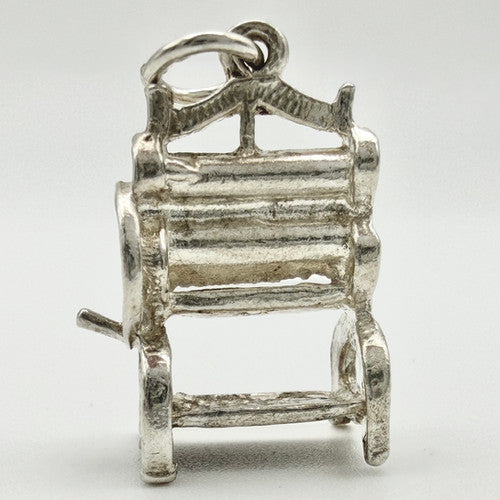 Vintage 925 Sterling Silver Clothes Mangle Charm CA22-28