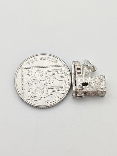 Vintage 925 Sterling Silver Church Charm CA16-14