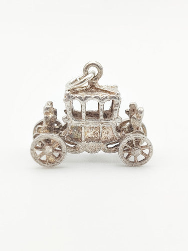 Vintage 925 Sterling Silver Carriage Charm CA14-47