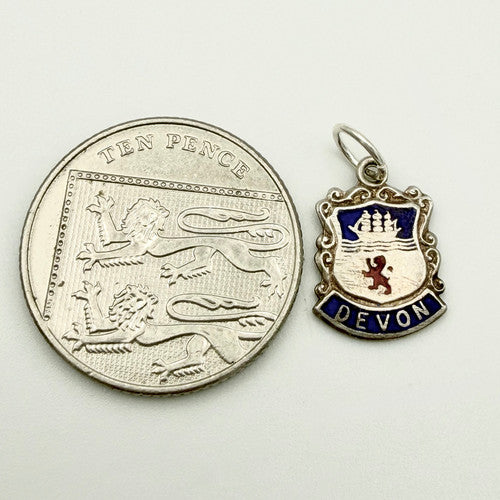 Vintage 925 Sterling Silver Devon Travel Charm CA20-15
