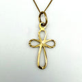 Vintage 9ct Yellow Gold Cross Necklace PG75