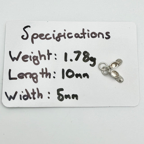 Vintage 925 Sterling Silver Baby Shoe Charm CA22-64