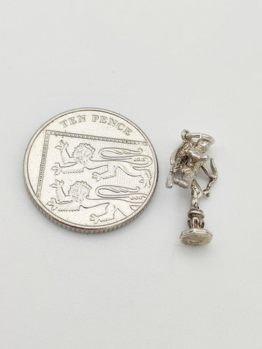 Vintage 925 Sterling Silver Cupid Charm CA13-57