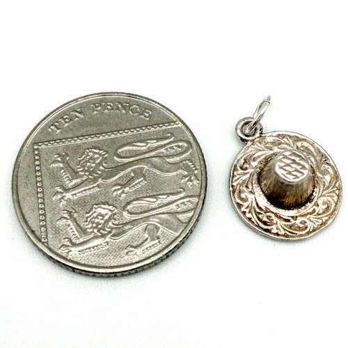 Vintage 925 Sterling Silver Welsh Hat Charm CA27-23