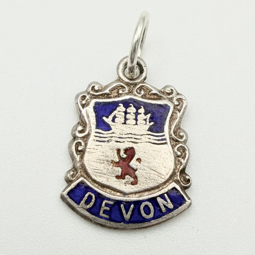 Vintage 925 Sterling Silver Devon Travel Charm CA20-15