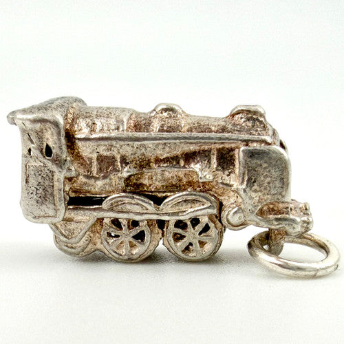 Vintage 925 Sterling Silver Steam Train Locomotive Charm CA28-2
