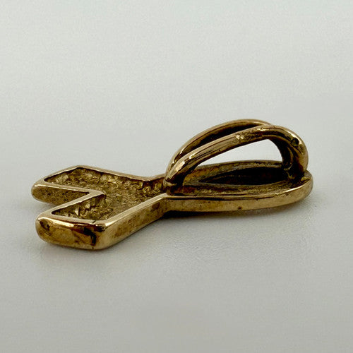 Vintage 9ct Yellow Gold Bow Slider Pendant PG17