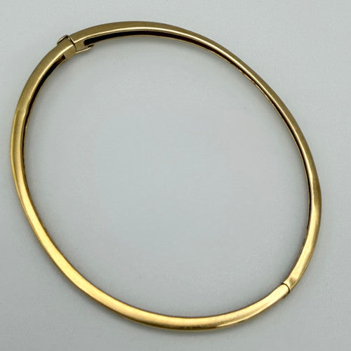 Vintage 9ct Yellow Gold CZ Bangle PG2