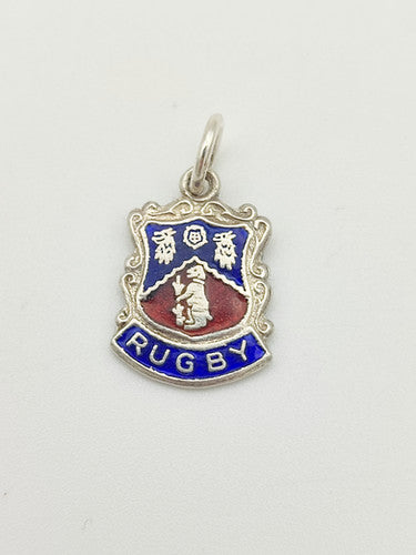 Vintage 925 Sterling Silver Rugby Travel Charm CA13-32