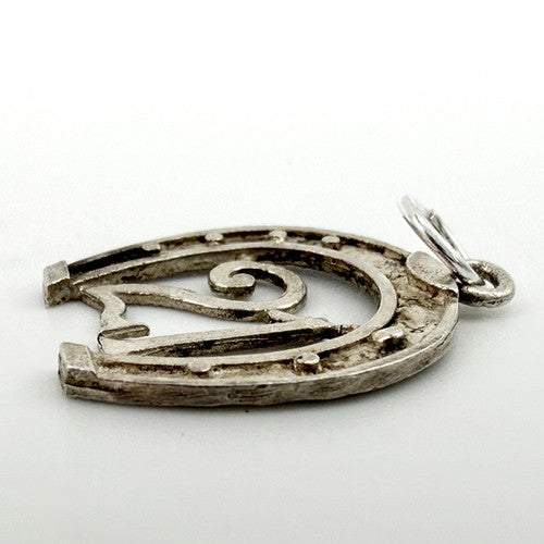 Vintage 925 Sterling Silver Lucky 21 Horseshoe Charm CA29-18